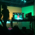 Fotografía del rodaje de visuales para el grupo musical Archive.
