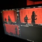 Fotografía del rodaje de visuales para el grupo musical Archive.