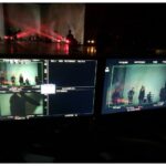Fotografía del rodaje de visuales para el grupo musical Archive.